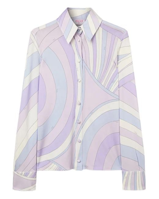 Emilio Pucci Purple Iride-Print Shirt