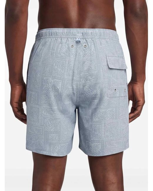 Peter Millar Blue Patterned Swim Shorts for men