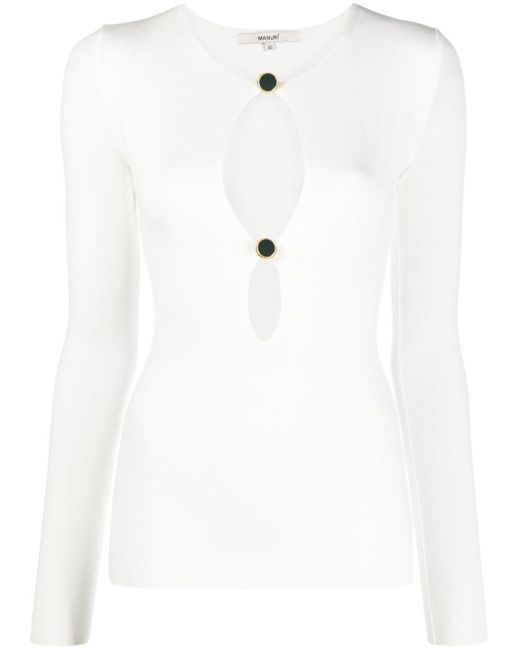 MANURI White Jackie 2.4 Long-sleeved T-shirt