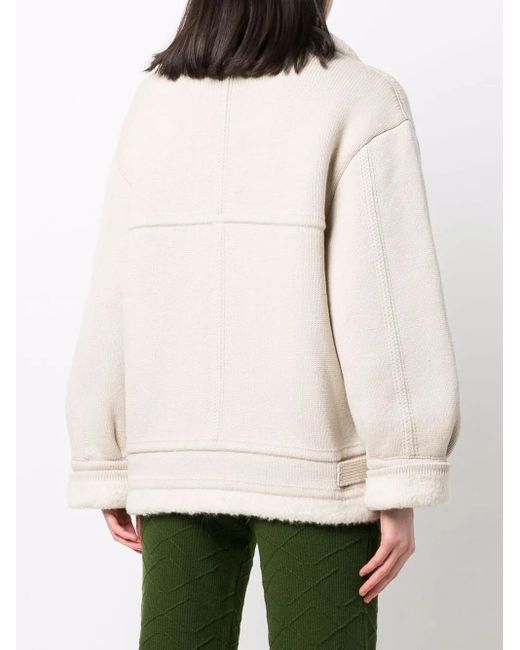 Barrie Natural Woven Bomber Jacket