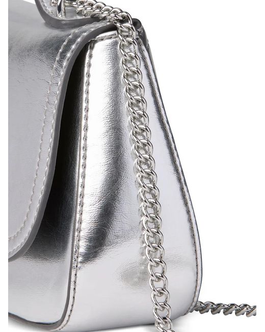 Calvin Klein レディース メタリック チェーンハンドル ショルダー 