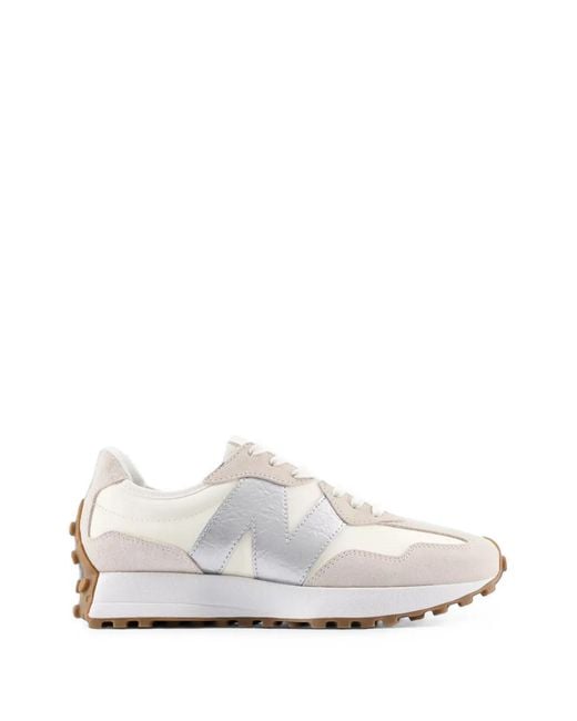 New Balance White 327 Sneakers