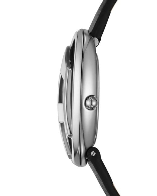 DIESEL White D-Era Two-Hand Leather Watch