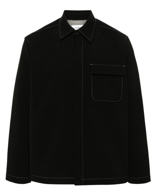 Soulland Rory Grain de Poudre Hemd in Black für Herren