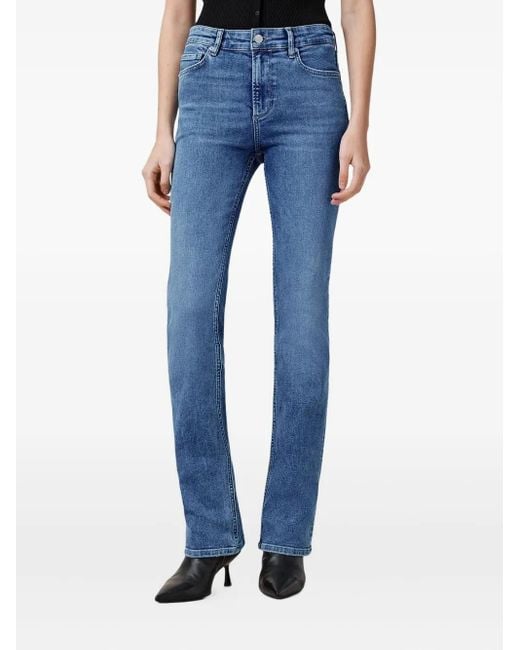 AllSaints Blue Mid-Wash Straight Jeans