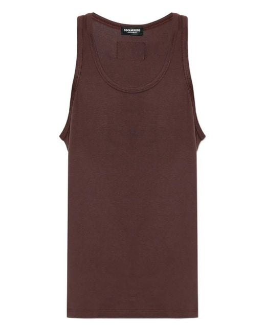 DSquared² Trägershirt Mit Logo-Patch in Purple für Herren