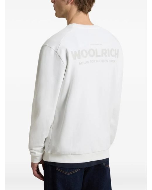 Woolrich Geribbelde Sweater Met Logo in het White voor heren