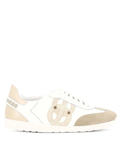 Borbonese White Leather Sneakers