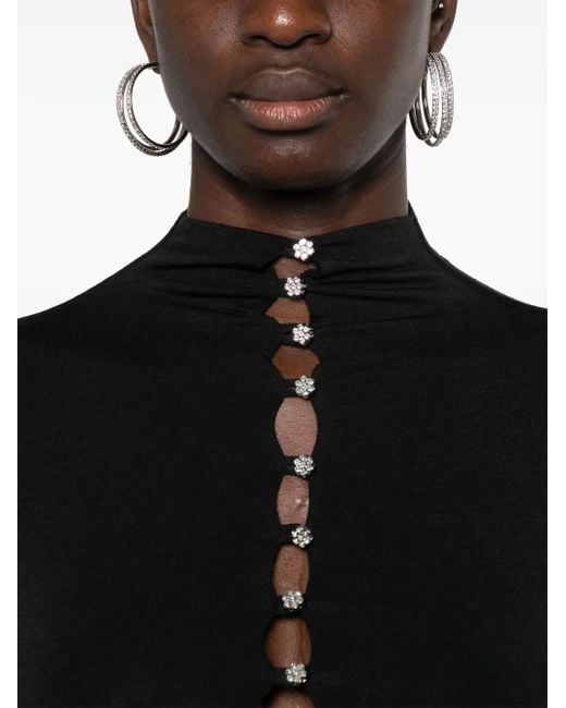 MANURI Black Leyla Crop Top