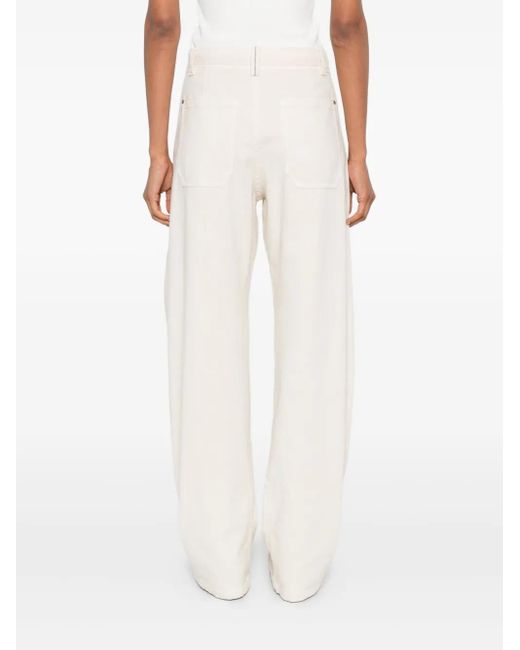 Brunello Cucinelli Broek Met Geplooide Zak in het White