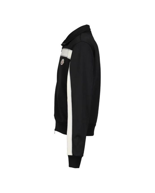 Moncler Black Logo-Patch Panelled Jacket for men