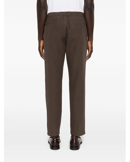 Herno Gray Elasticated-Waistband Tailored Trousers for men