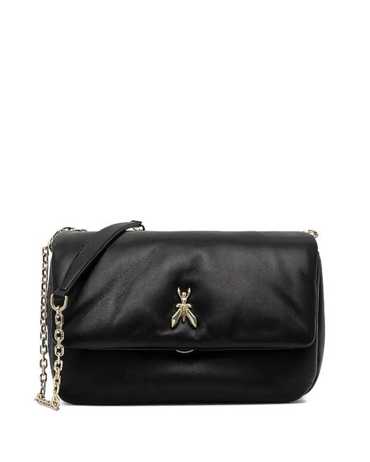 Patrizia Pepe Black Schultertasche mit Bienendetail