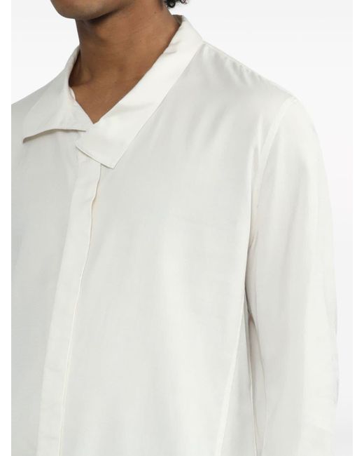 Camicia asimmetrica di Julius in White da Uomo