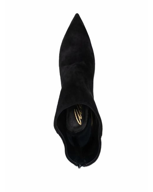 Scarosso Black X Brian Atwood Fabi Suede Ankle Boots