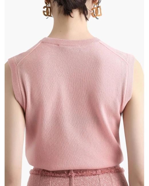 Dolce & Gabbana Pink Cashmere Vest