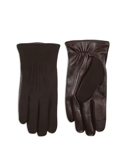 NN07 Black Gathered Gloves for men