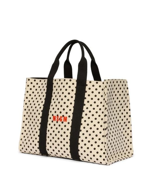 MSGM Multicolor Logo-Print Tote Bag