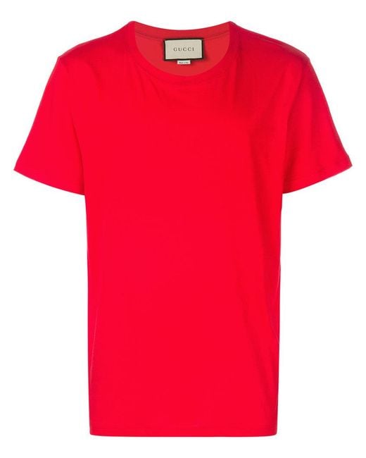 Gucci Red Back Logo Print T-shirt for men