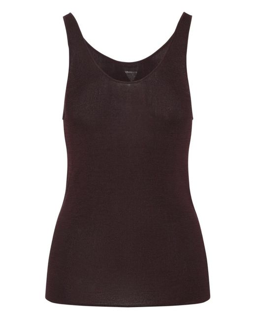 Frankie Shop Brown Rivo Knit Tank Top