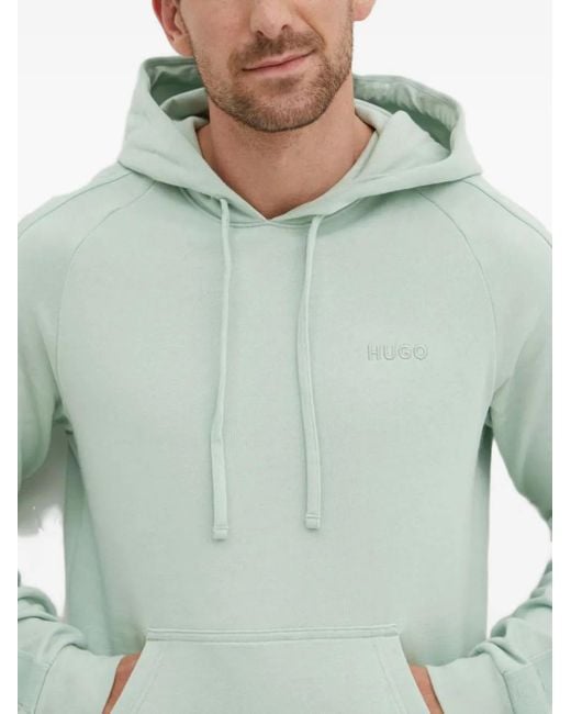 HUGO Green Logo Hooded Sweatshirt for men