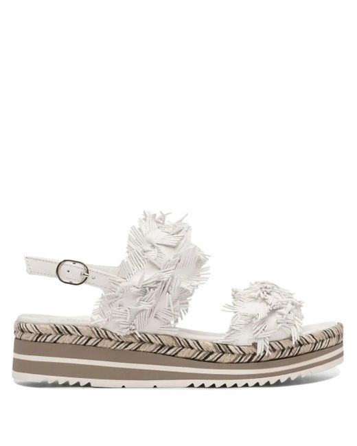 Sandalias con plataforma y flecos Toni Pons de color White