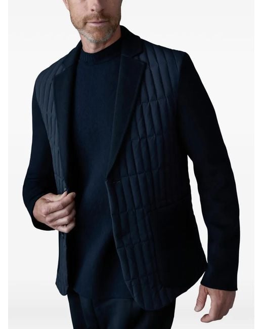 Mackage Blue John Quilted Wool Blazer for men