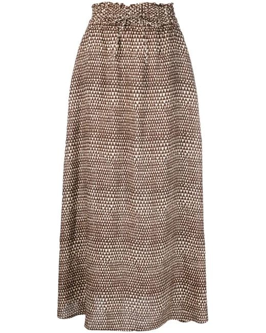 Chemise En Lin À Imprimé Graphique Massimo Alba en coloris Brown