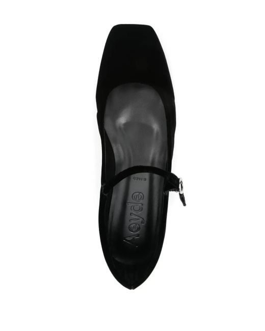 Aeyde Black Uma Mary Jane Ballet Flats
