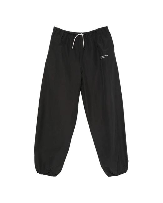Alexander Wang Black Logo-Print Track Pants