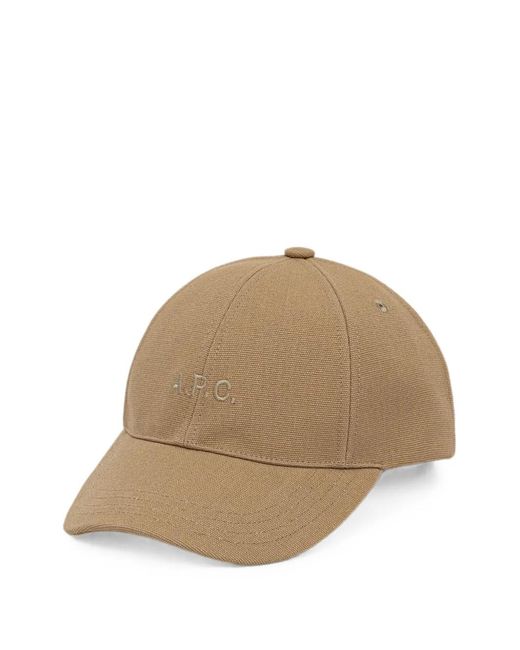 Cappello Con Logo di A.P.C. in Natural
