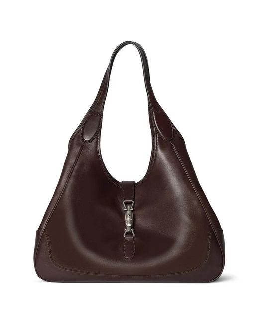 Gucci Brown Medium Mercato Piston-Closure Tote Bag