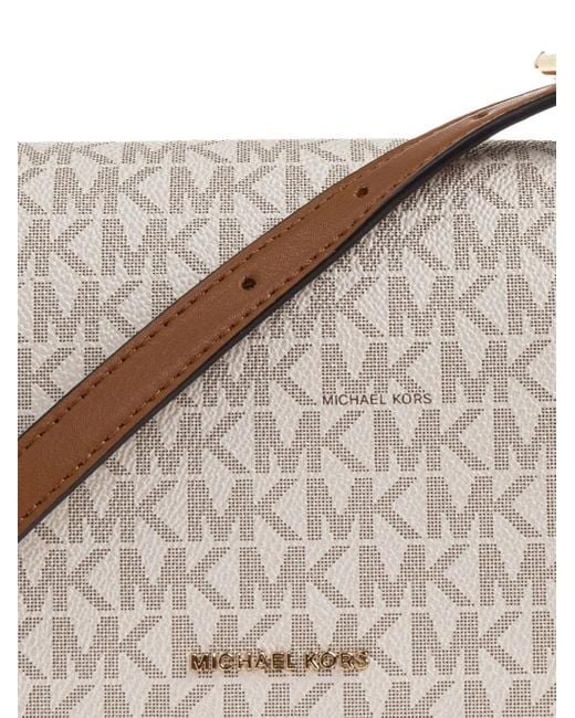 Michael Kors Gray Small Lydia Monogram Cross-Body Bag