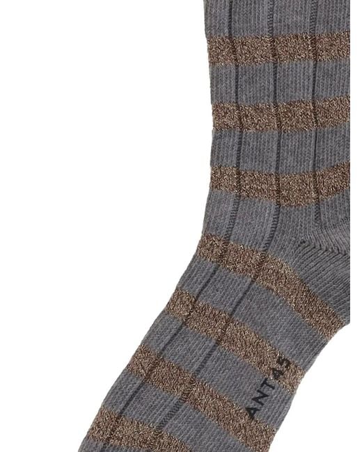 ANT45 Gray Dublino Striped Socks