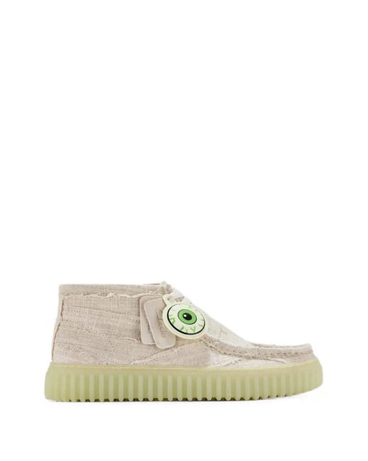 Clarks White Torhill Hallow Panelled Desert Botts for men