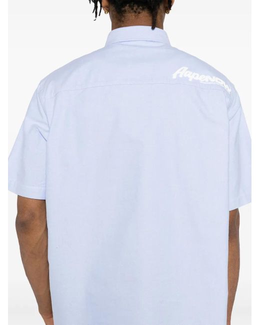 Aape By A Bathing Ape White Logo-Patch Shirt for men