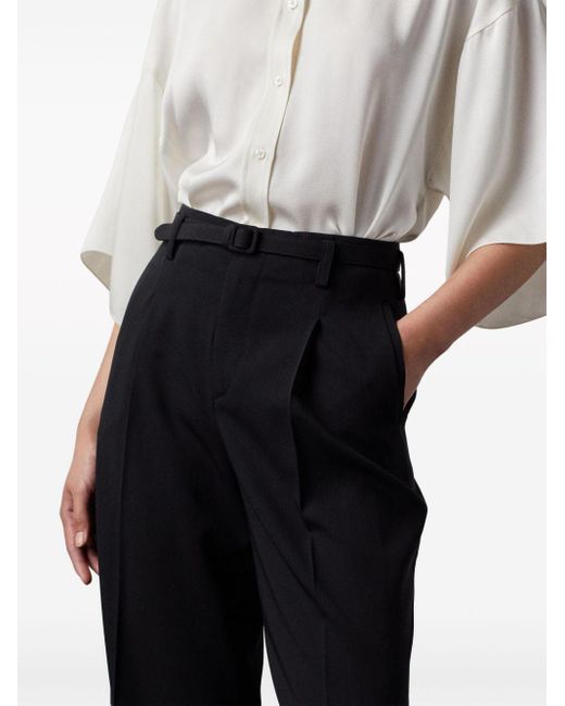 Pantalon de tailleur Modern à détails plissés Ralph Lauren Collection en coloris Black
