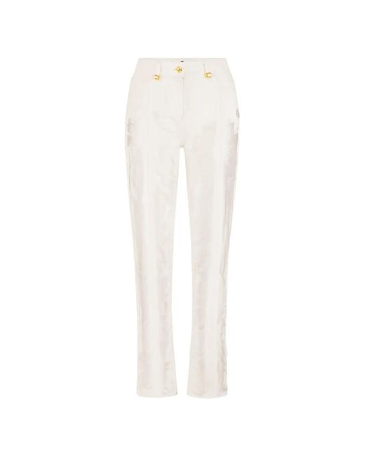 Elisabetta Franchi White Slim-Fit Jeans