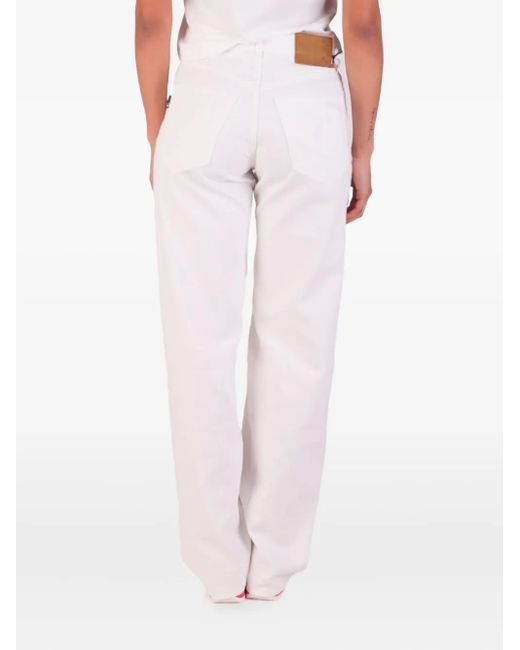 Jeans Con Design A Cinque Tasche di Haikure in White