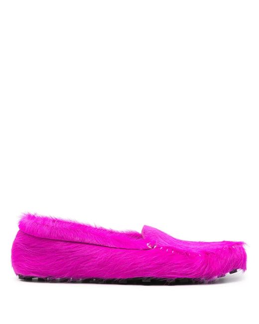 Marni Pink Slip-On Calf-Hair Loafers for men