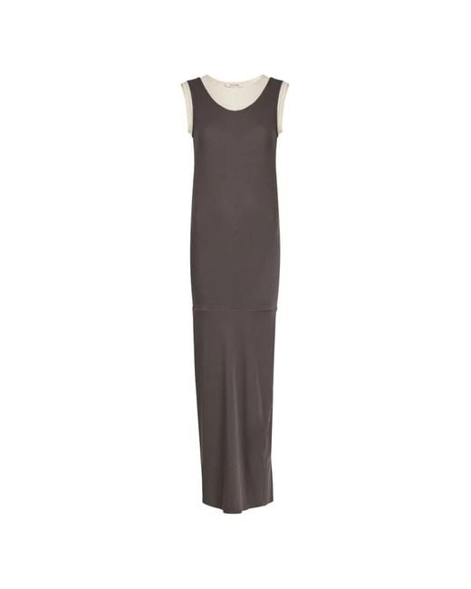 Voranida Gray Panel Sleeveless Maxi Dress