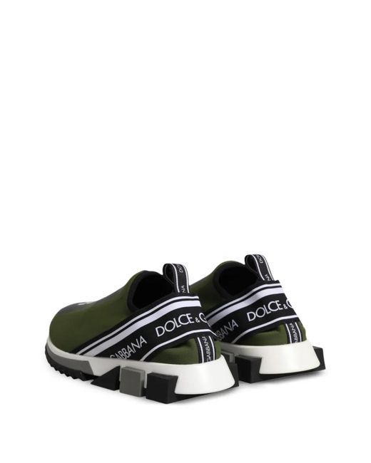 Dolce & Gabbana Green Baskets Sorrento À Logo Imprimé for men