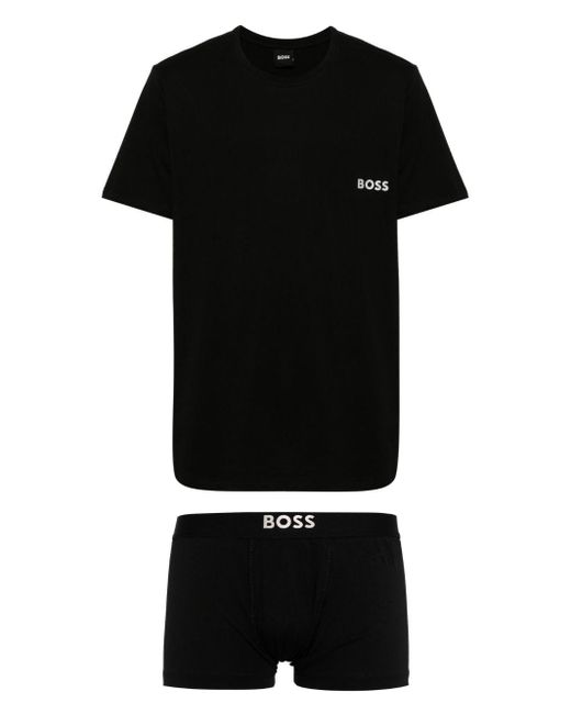 Boss Boxershorts mit Logo-Applikation (2er-Set) in Black für Herren