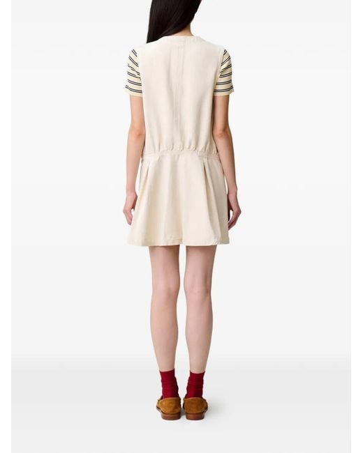 Claudie Pierlot White Flared Light Denim Dress
