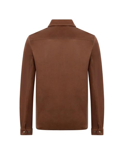 Moorer Brown Flap-Pocket Jacket for men