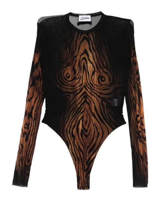 Jean Paul Gaultier Black The Wood Bodysuit
