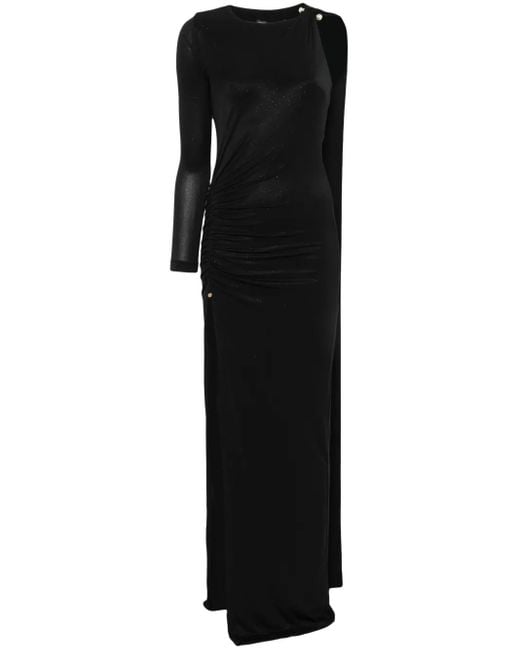 Nissa Black Backless Maxi Dress