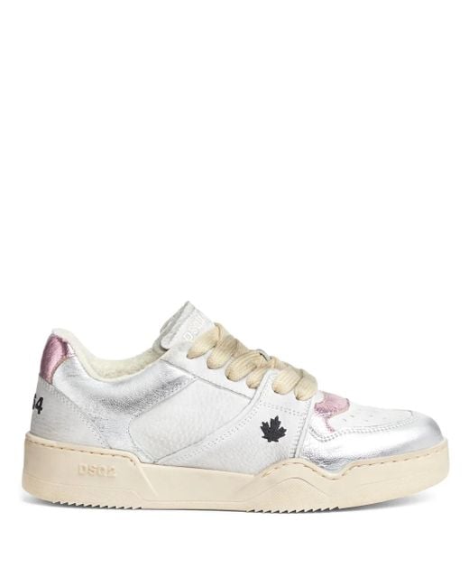 DSquared² White Spiker Sneakers