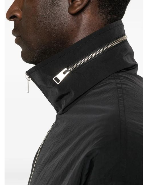 AMI Black Zip-Up Bomber Jacket for men