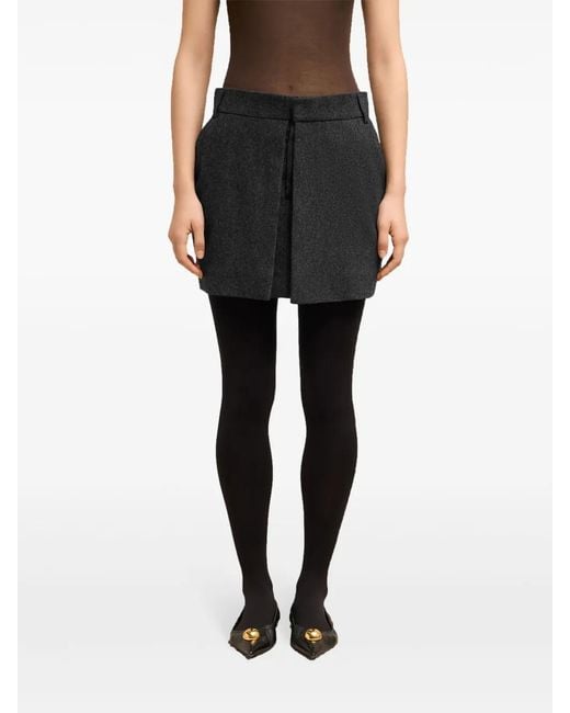 AMI Mini-Rok Met Vlakken in het Black